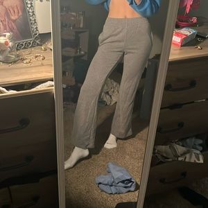 Wide leg grey sweatpants